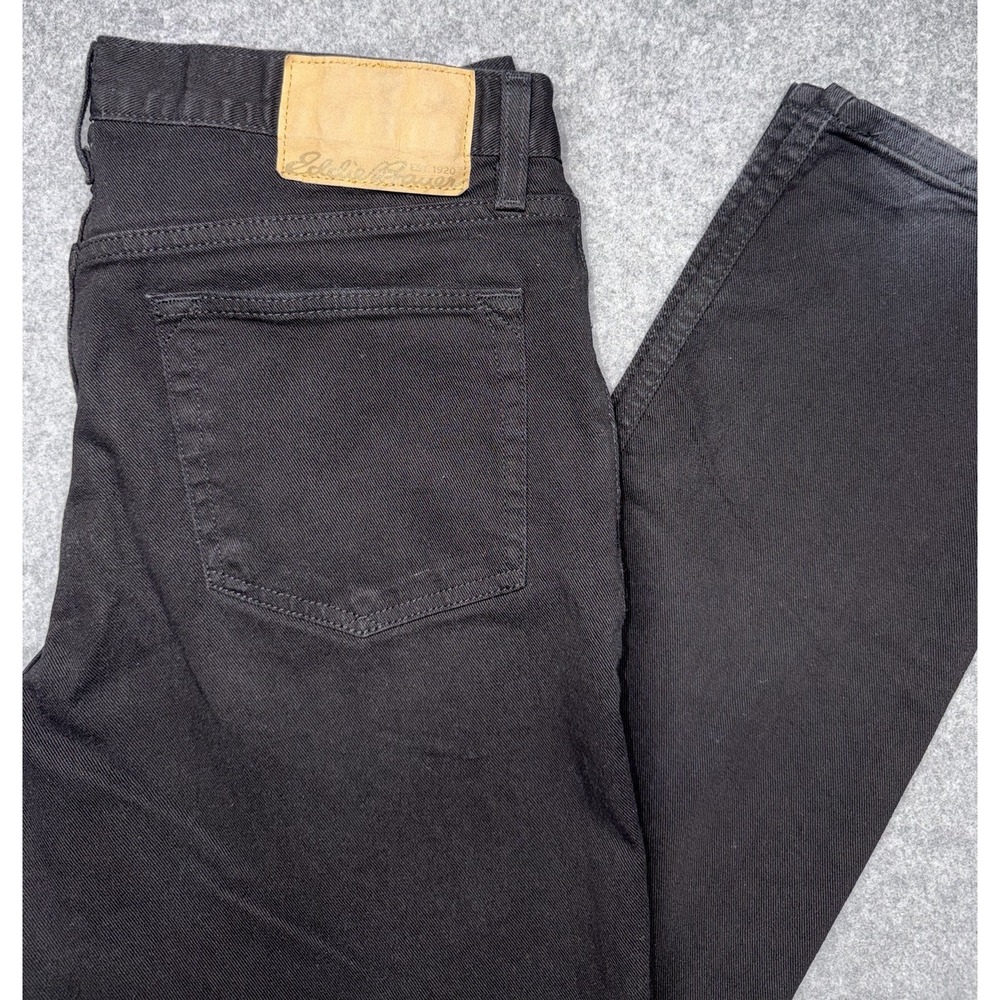 Eddie Bauer Jeans Mens 33x30 Black Straight Leg Fit Specially Dyed 5-Pocket